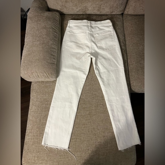 Madewell white The Perfect vintage jeans frayed Hem in size 27. - Picture 3 of 10